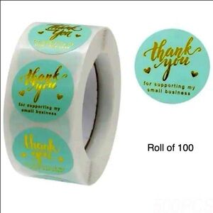 100 Thank You Stickers